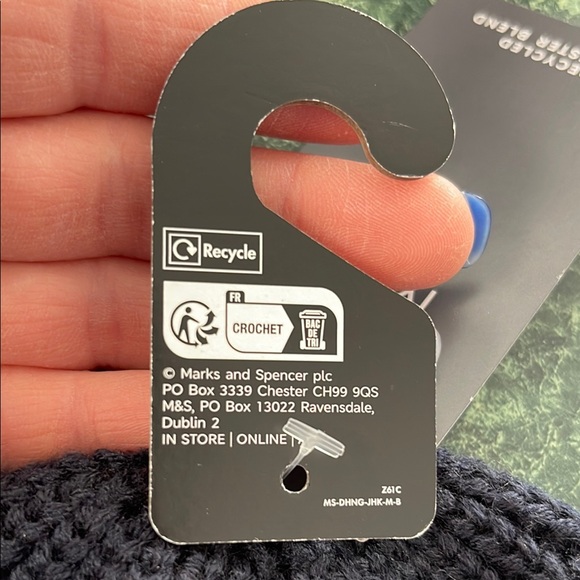 M&S Blue and Beige Knit Beanie New with tag from UK - Picture 5 of 6